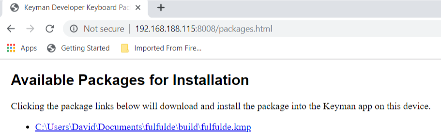 DeveloperPackageInstallation