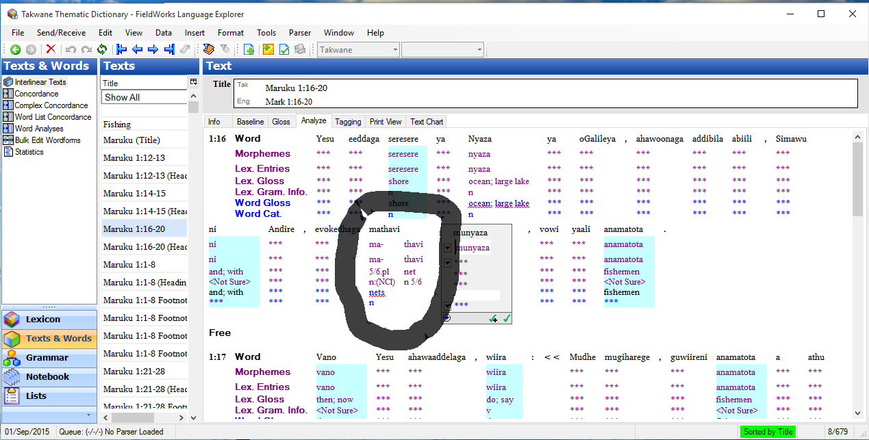 screen shots needed for ParaTExt-FLEx integration Tutorial