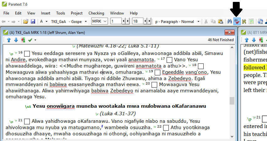 screen shots needed for ParaTExt-FLEx integration Tutorial