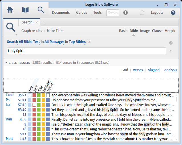 BibleSearch SearchHolySpirit