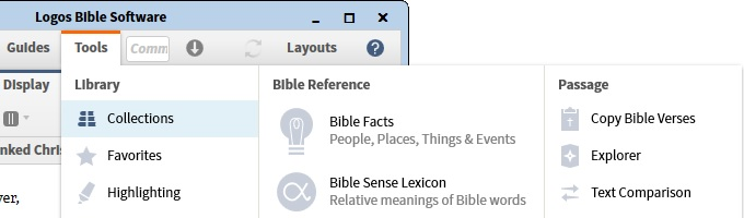 BibleFacts ToolsMenu