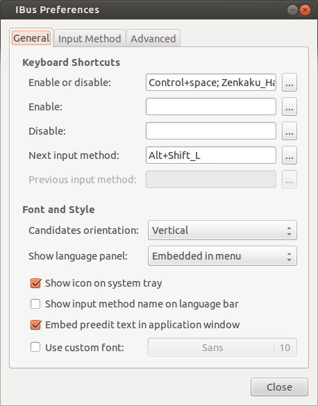 Ibus Preferences 458